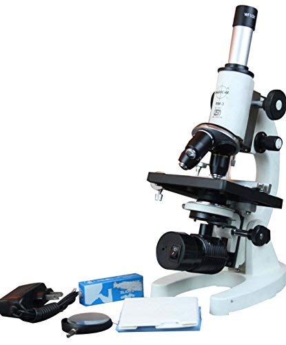 Radical 2500x Cordless Vet Lab Microscope w LED Cordless Rechargeable Lamp & 100x Oil 3D Stage