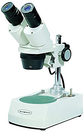 C & A Scientific Premiere SMP-13L Binocular Stereo Microscope, 10x Eyepieces, 10x/30x Magnification, 1x/3x Objectives, Upper/Lower LED Illumination