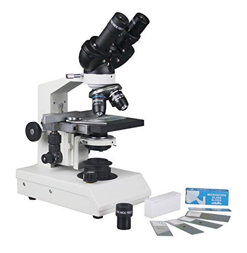 Radical 40-2500x Professional High Power Medical Vet Binocular Biology Microscope w 3D Stage, Abbe Condenser, Variable Battery LED Illumination SEMI PLAN Objectives Slides
