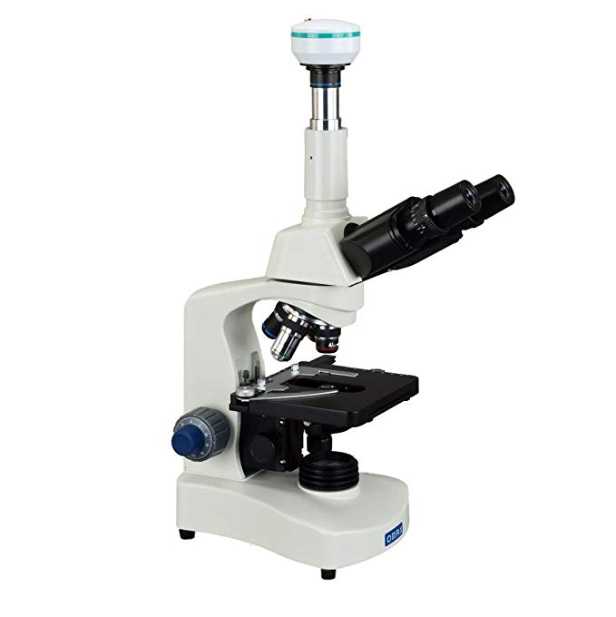 OMAX 40X-400X Compound Trinocular LED Reversed Microscope+2MP Camera