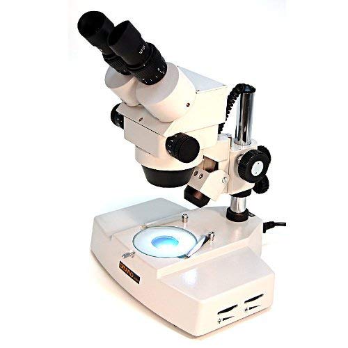 Omano OM2344-B - 7.5X-45X - Binocular - Zoom Stereo Inspection Microscope - Double-Wide Base - Dual Halogen Illumination