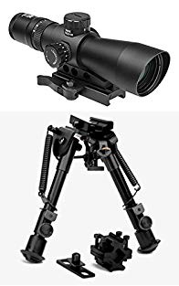 M1SURPLUS Tactical Optics Combo Kit with Mark III 3-9x42 Illuminated Rifle Scope + Quick Deploy Compact Bipod - fits Weaver Picatinny Mossberg 715t S&W 15-22 Ruger SR22 Precision Rifle