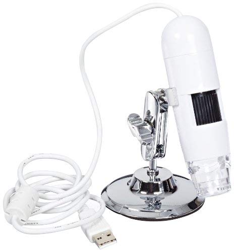 O.C. White DM-USB-8 Prolite USB Portable Digital Microscope, 1.3MP Camera, 10x–200x Magnification, LED Illumination, Table Stand