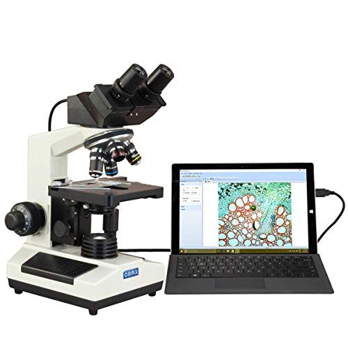 OMAX 40X-2000X Digital Binocular Biological Compound Microscope with Built-in 3.0MP USB Camera and Double Layer Mechanical Stage