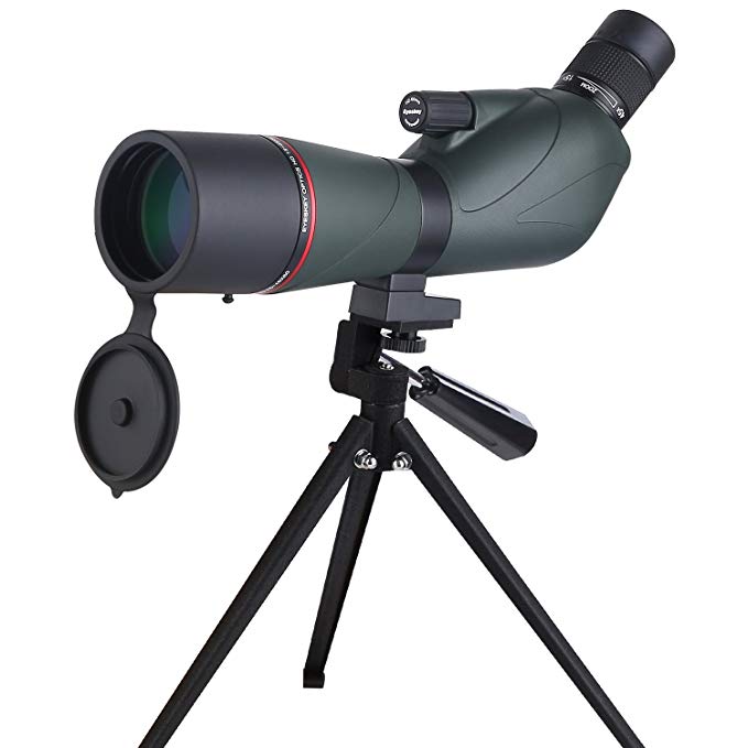 [Upgraded] Eyeskey Waterproof 15-45x60 Zoom Spotting Scope Telescope - Professional for Hunting-Porro Prism Spotting Scopes with Carry Pouch and Tripod, Green