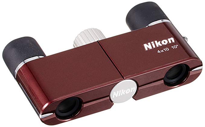 Nikon Binoculars Yu 4X10D CF Wine Red