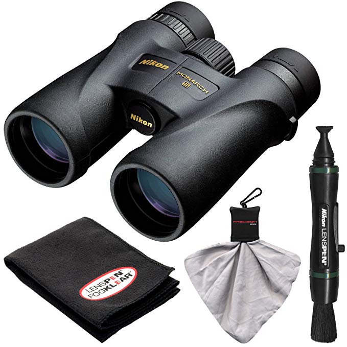 Nikon Monarch 5 10x42 ED ATB Waterproof/Fogproof Binoculars with Case + Cleaning + Accessory Kit