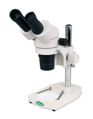 VanGuard 1122SP Stereo Microscope with Binocular Head and Pole Stand, 10X Eyepiece, 1X and 2X Objective, 10X and 20X Magnification