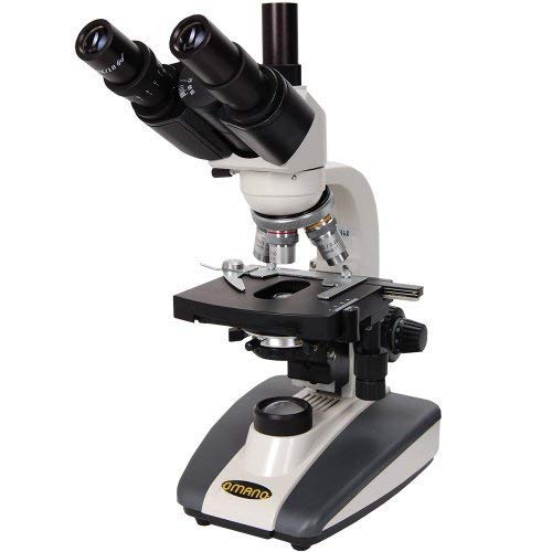 Omano OM36-TL - 40x-1,000x - Trinocular Student Microscope - Double-Layered Mechanical Stage - Professional Abbe 1.25 N. A Condenser - LED Illumination