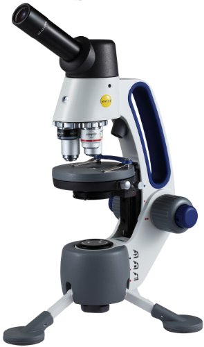 Swift Optical M3-M Monocular Macro/Micro/Field Microscope, Widefield 10x/18mm Eyepiece, 4x, 10x, 40xR Micro and 1x Macro Achromatic Objective, LED Illuminator Light Source, 110V/220V, 20X-400X Magnification