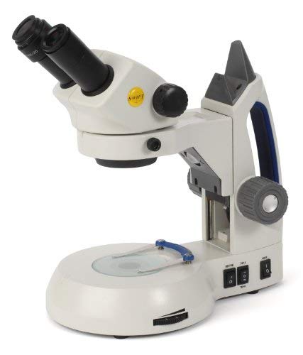 Swift Optical SM105 Binocular Stereo Zoom Microscope, 10x Eyepieces, 10x–30x Magnification, 1x–3x Zoom Objective, LED Illumination
