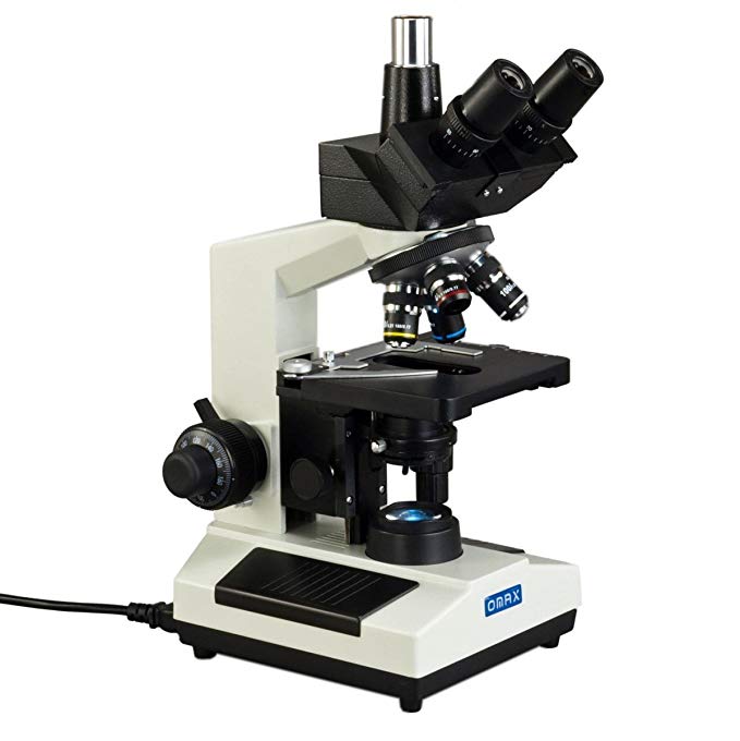 OMAX 40X-1600X Trinocular Biological Compound Microscope with Replaceable LED Light