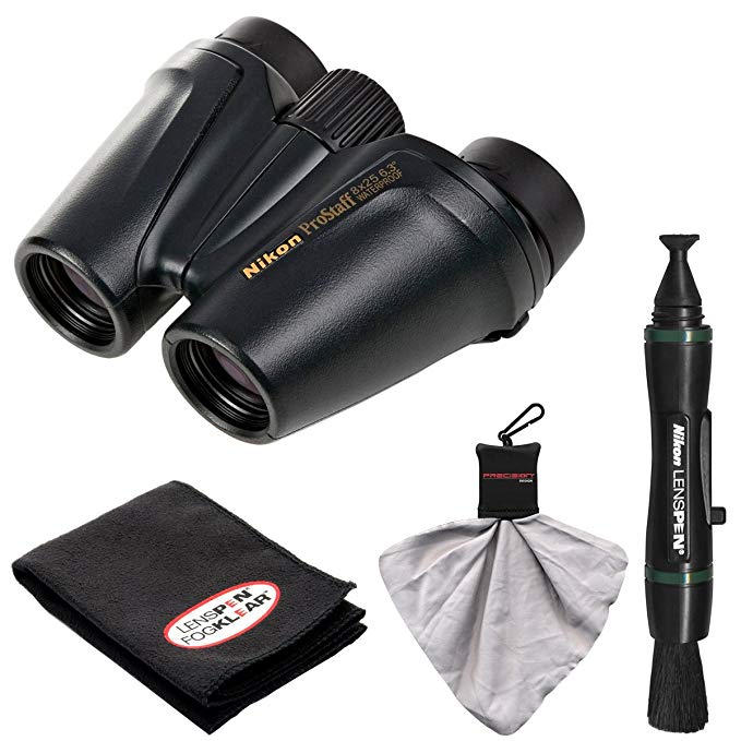 Nikon Prostaff 8x25 Waterproof/Fogproof Binoculars with Case + Cleaning & Accessory Kit